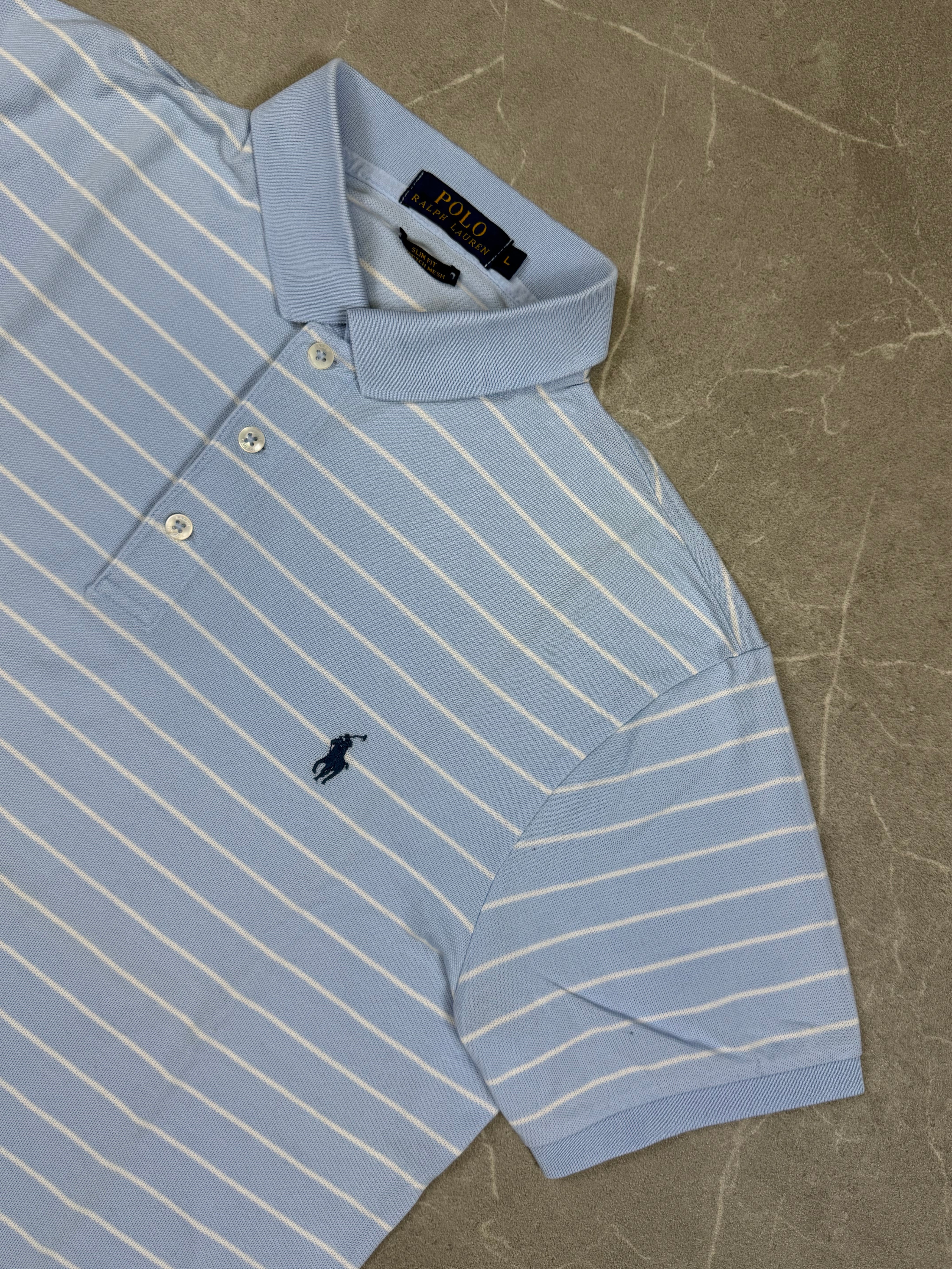 Rare Ralph Lauren striped Slimfit Poloshirt (L)