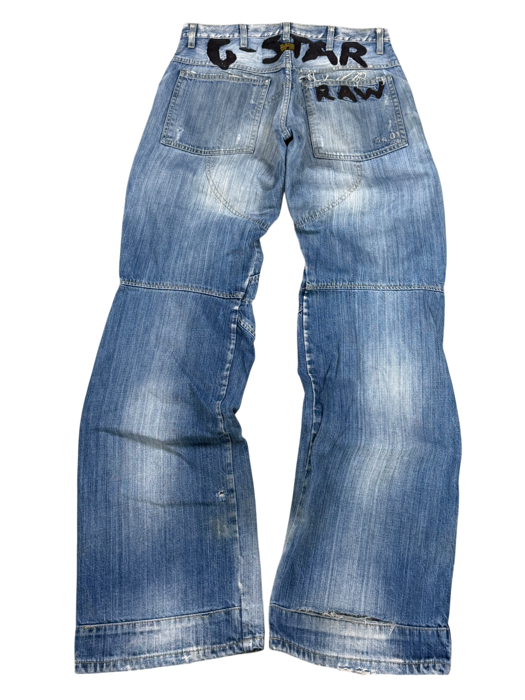 G-Star vintage Elwood Big Logo Bootcut Jeans (S)