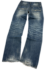 Washed Straight-Fit Jeans (S)