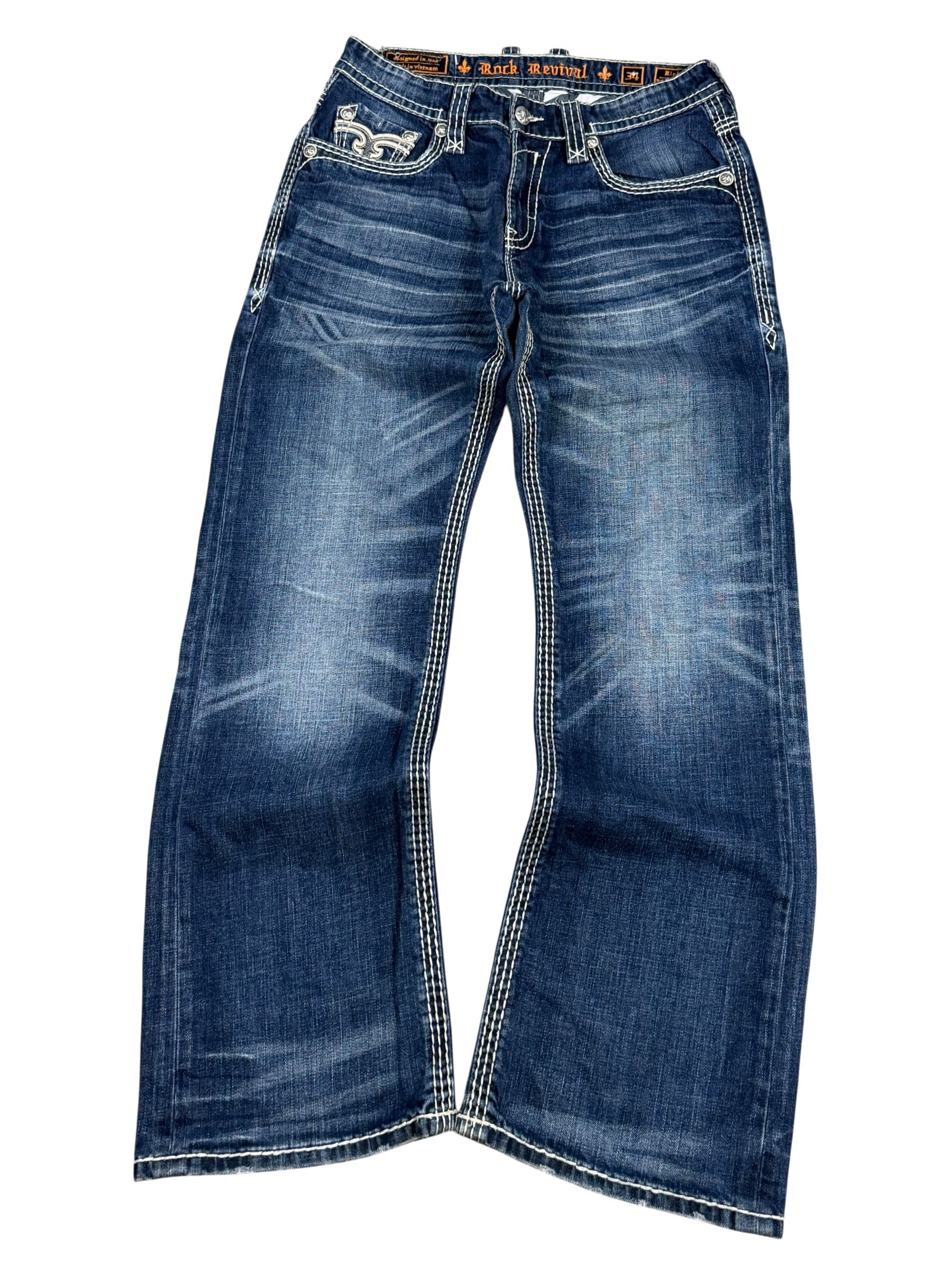 Rock Revival Washed Bootcut Jeans (S-M)