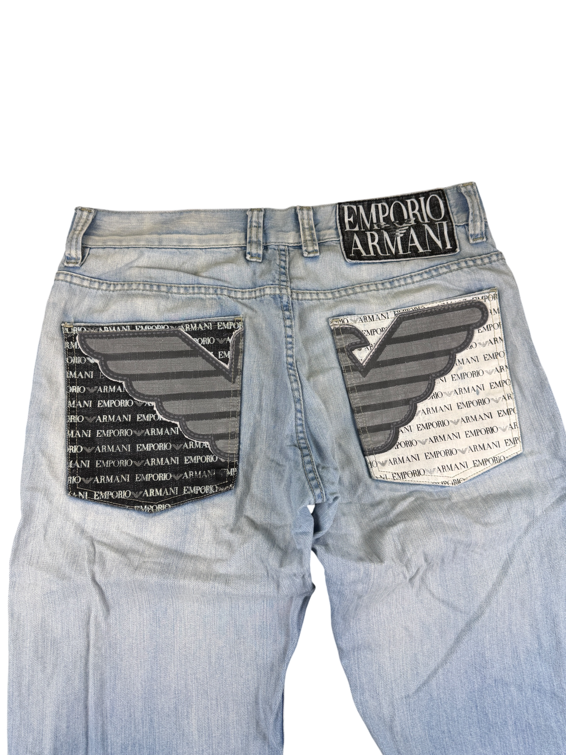 Armani vintage Big Logo Bootcut Jeans (M-L)