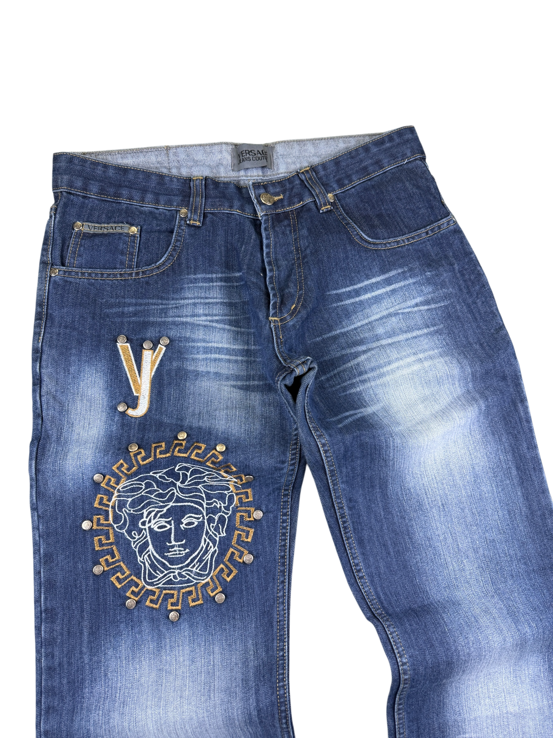 Versace vintage Big Logo Bootcut Jeans (M)