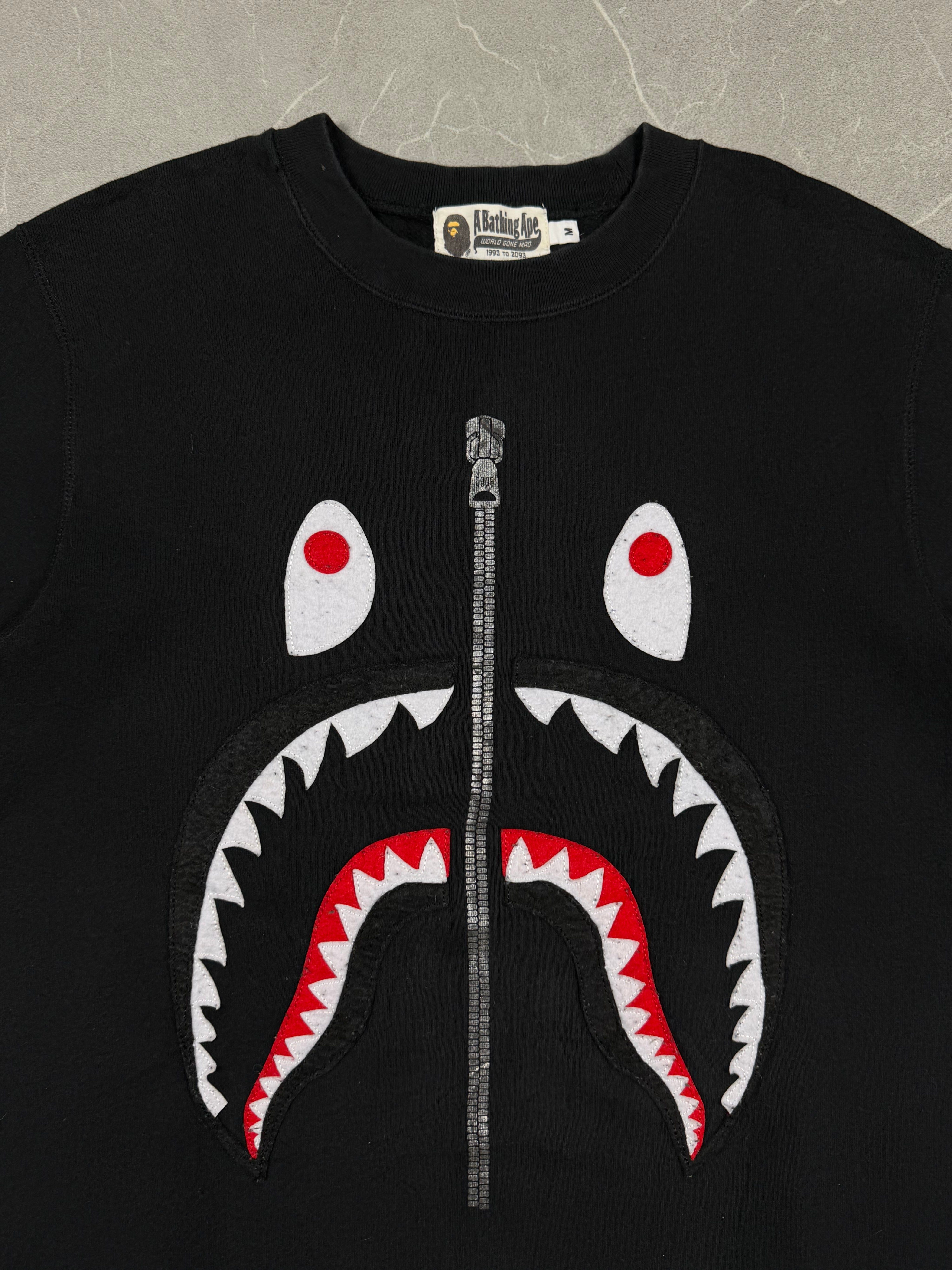 Bape Patched Shark Zip Sweater (S)