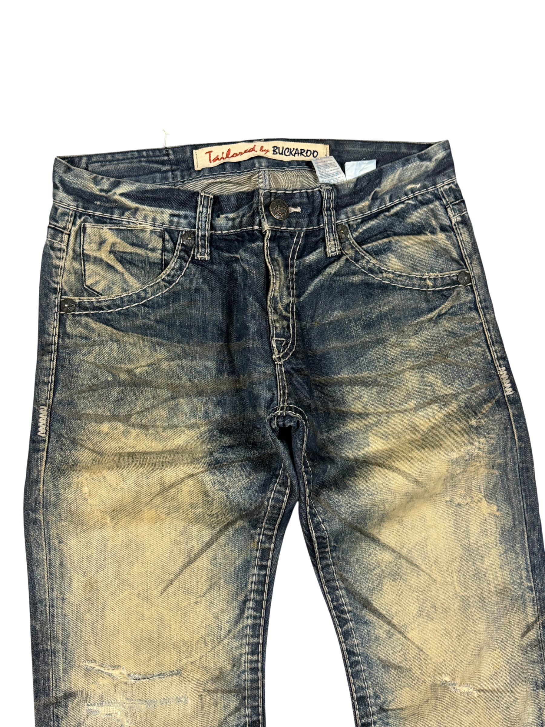 Crazy Sandwashed Straight Jeans (S-M)
