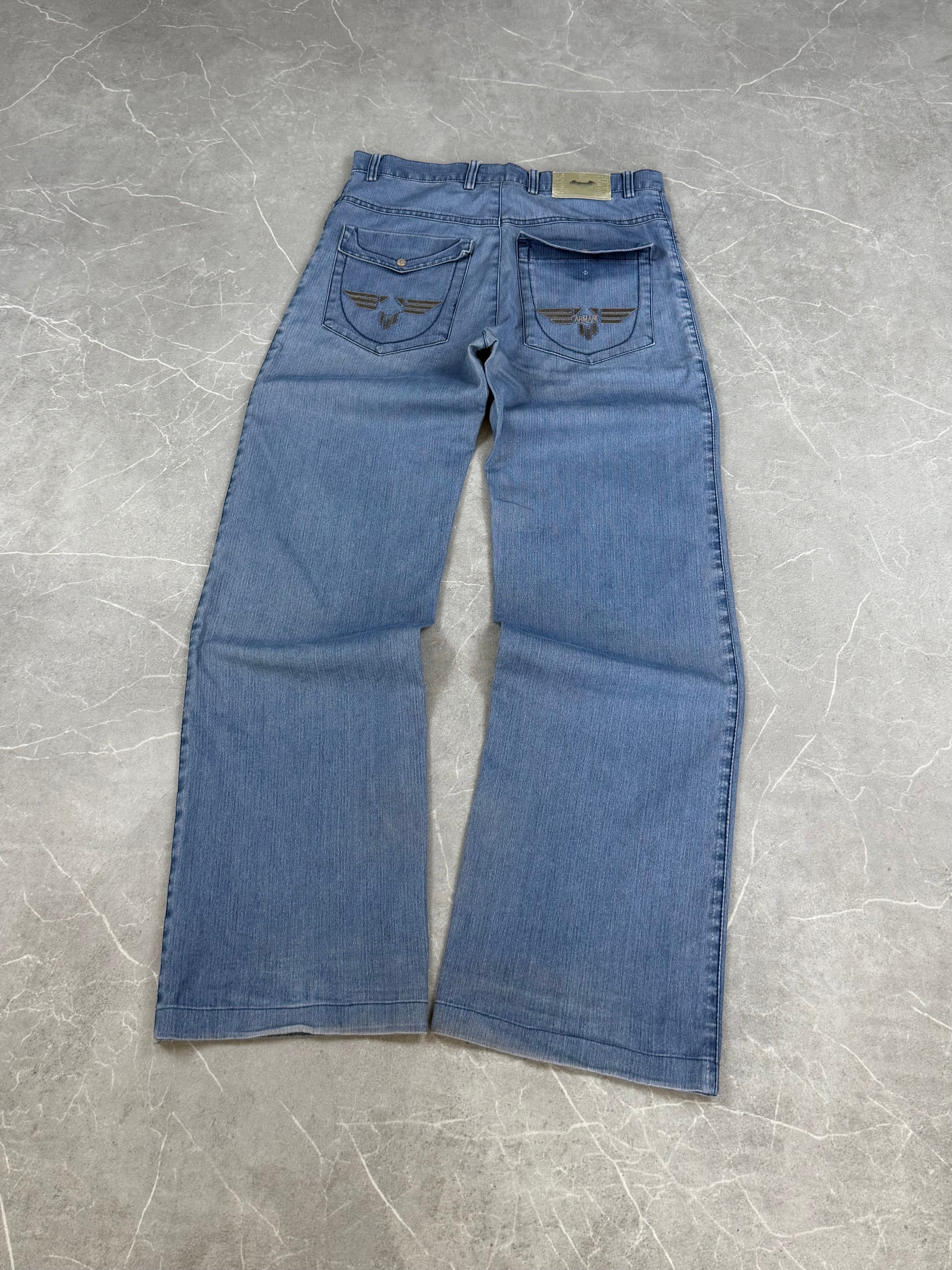 Armani Logo Baggy Jeans (S)