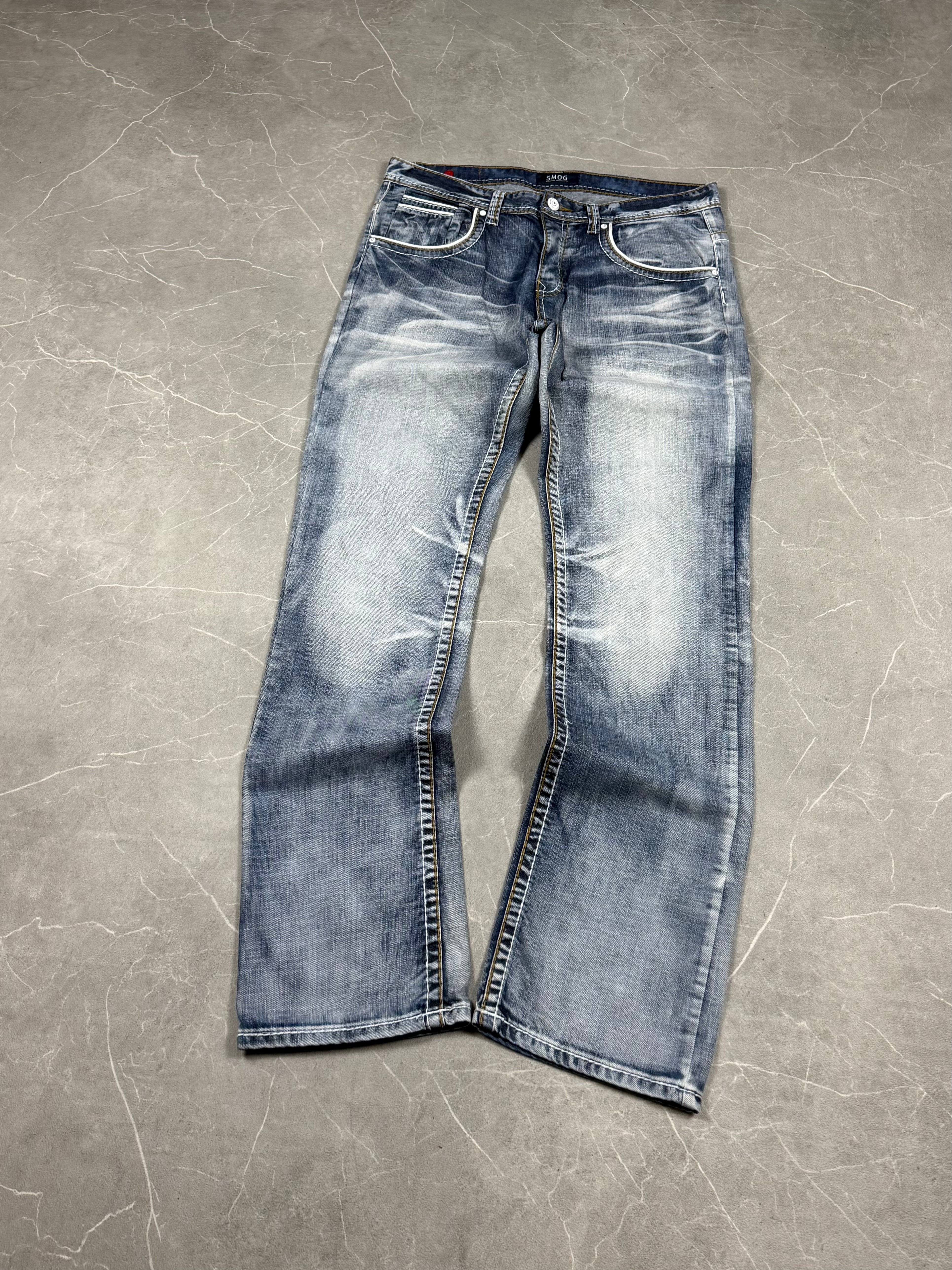 Vintage Washed Straight Jeans (XL)