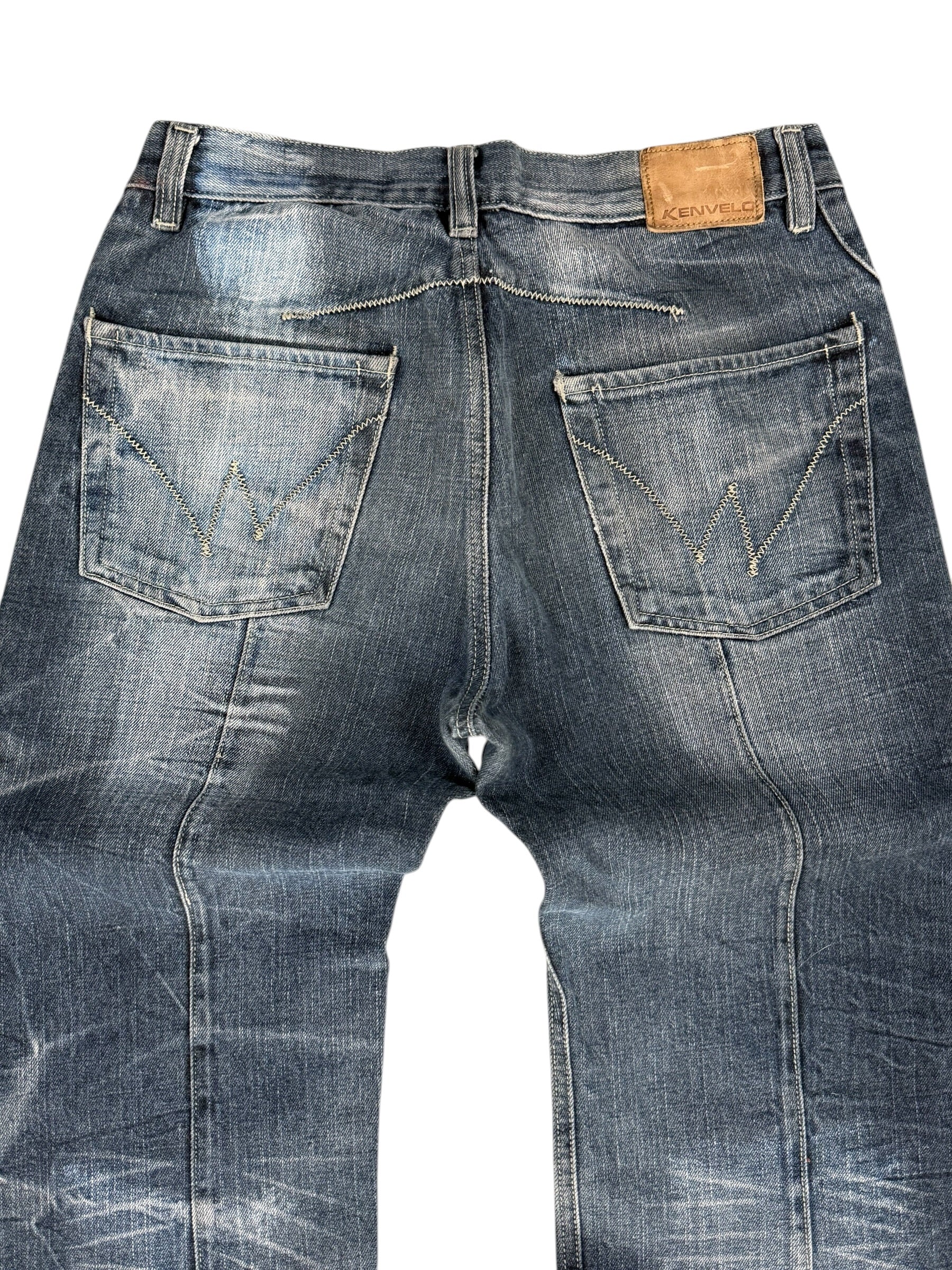 Vintage Washed Straight-Fit Jeans (S)