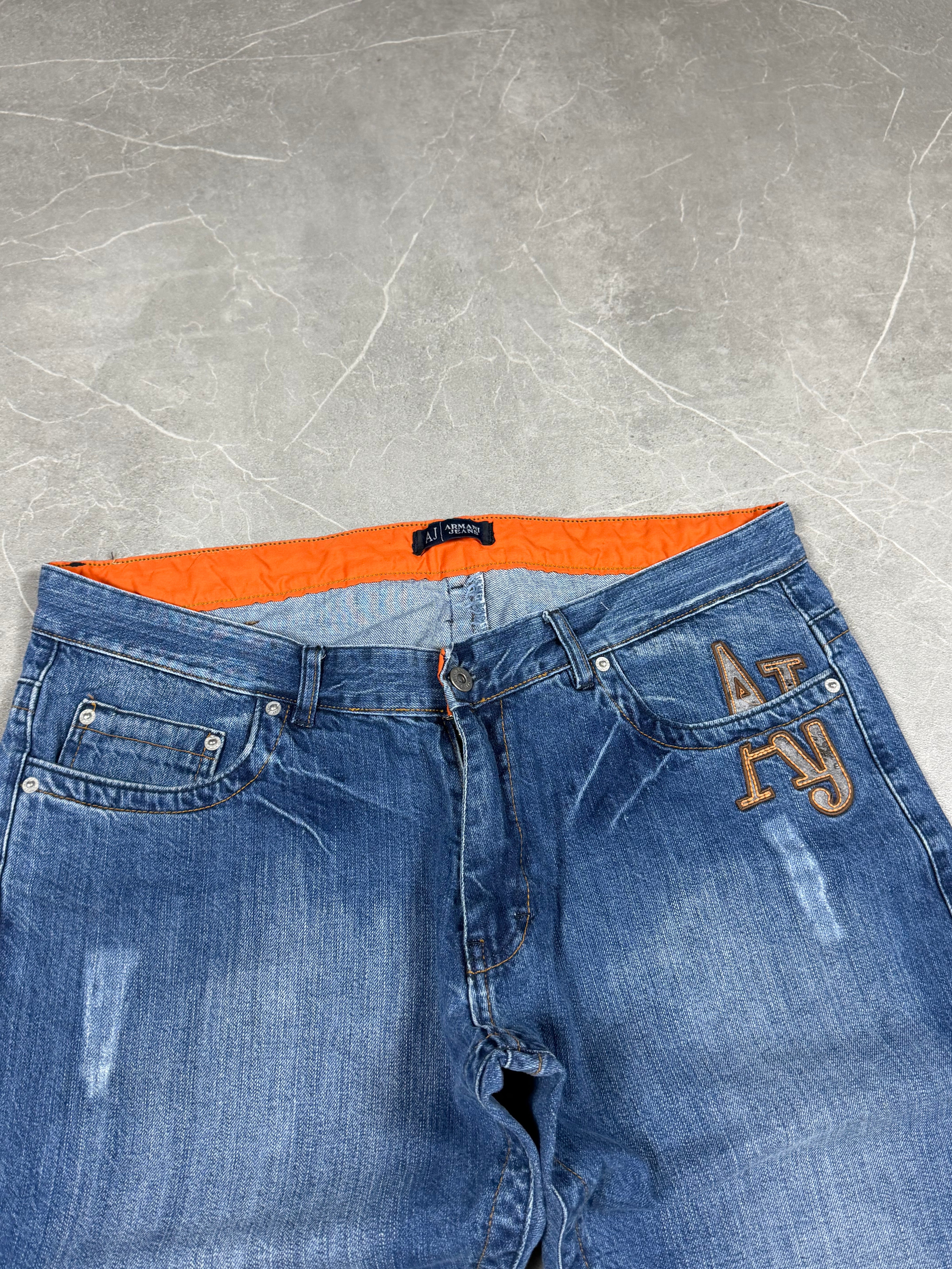 Vintage Armani Big Logo Jeans (M)