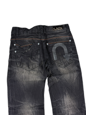 Crazy washed Straight Jeans (S)