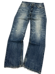 Washed Straight-Fit Jeans (S)