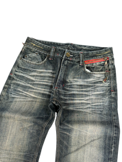 Ultra Washed Straight/Bootleg Jeans (S)