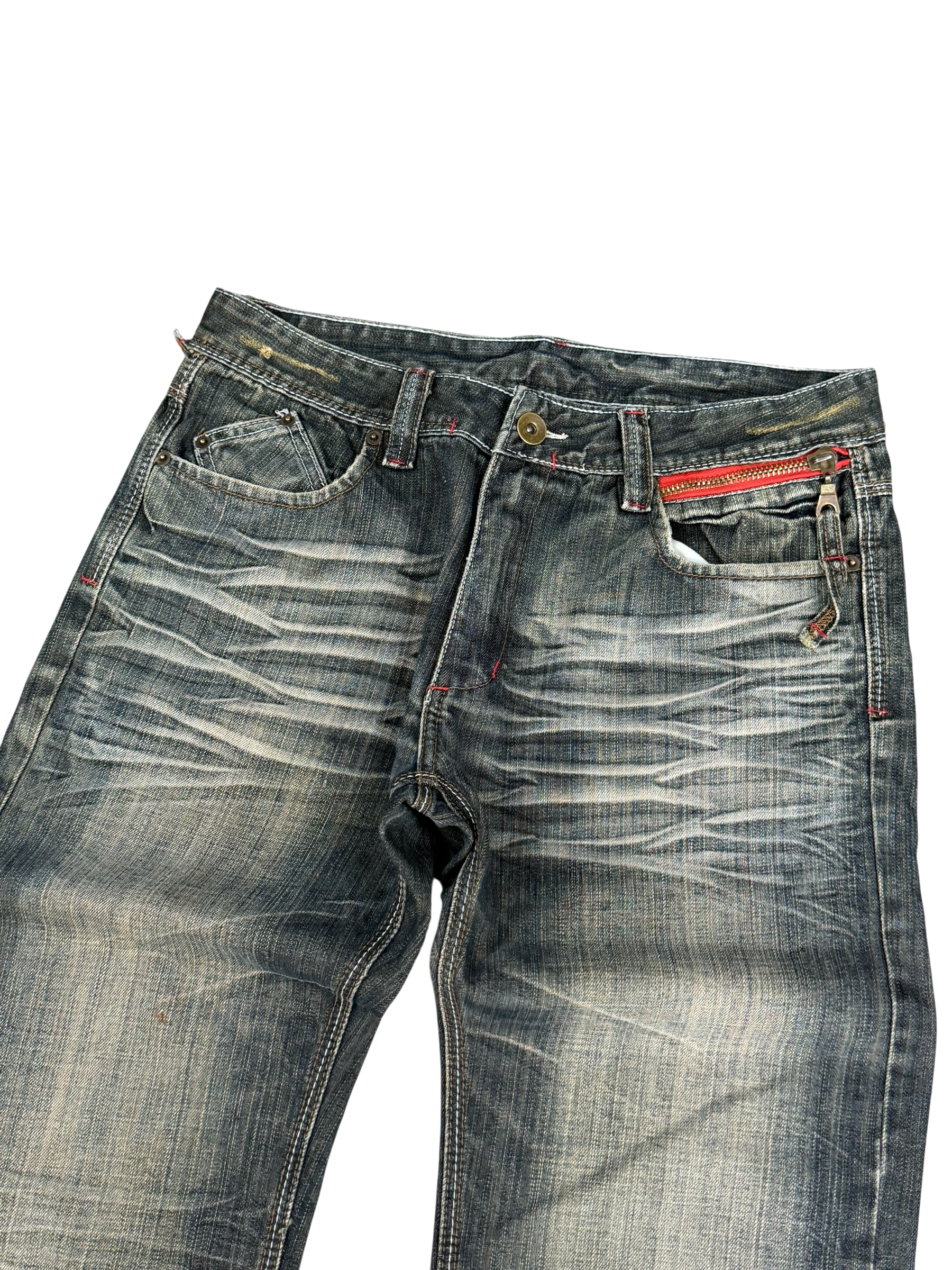 Ultra Washed Straight/Bootleg Jeans (S)