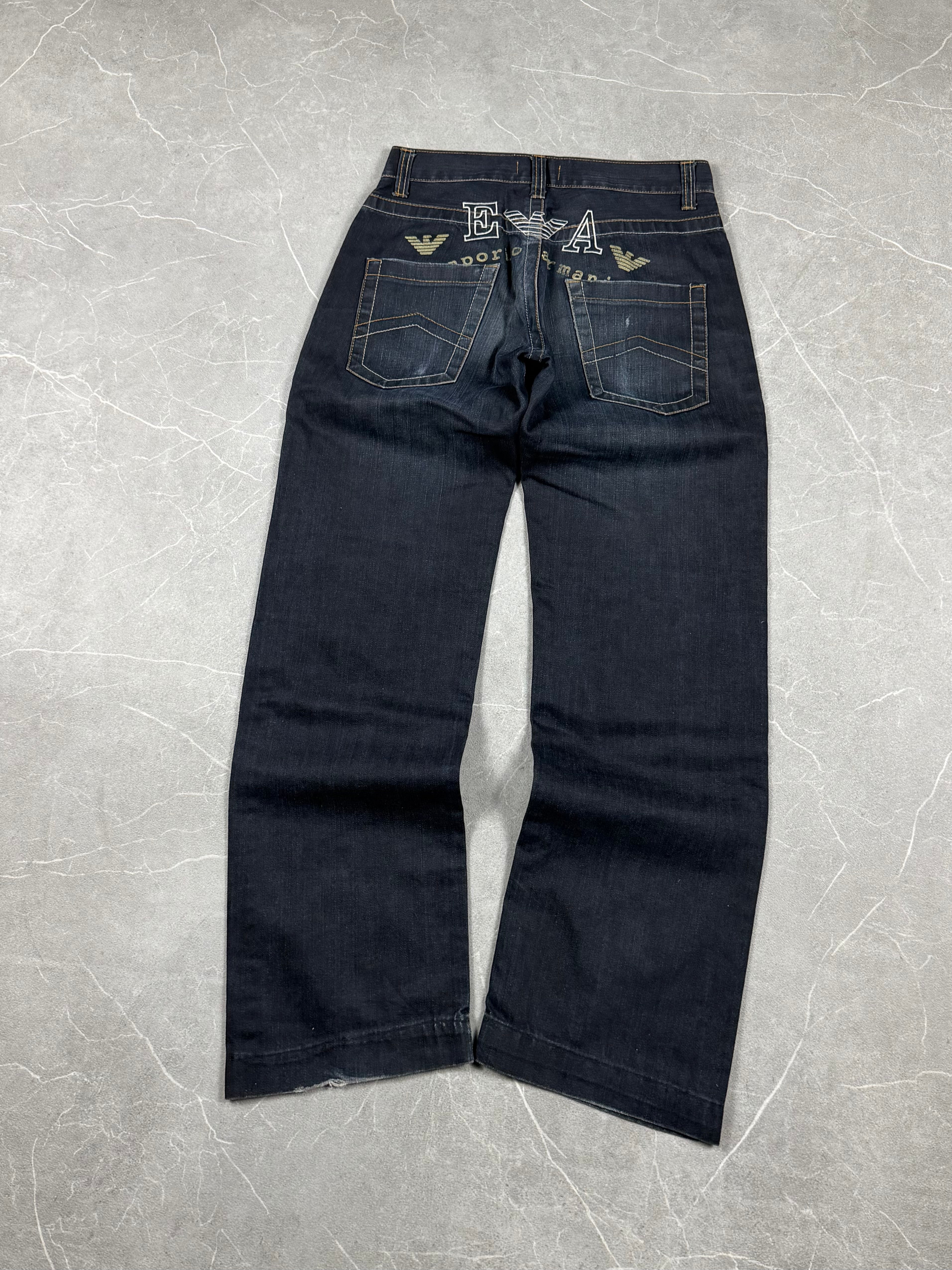 Armani Big Logo Straight Jeans (XS)