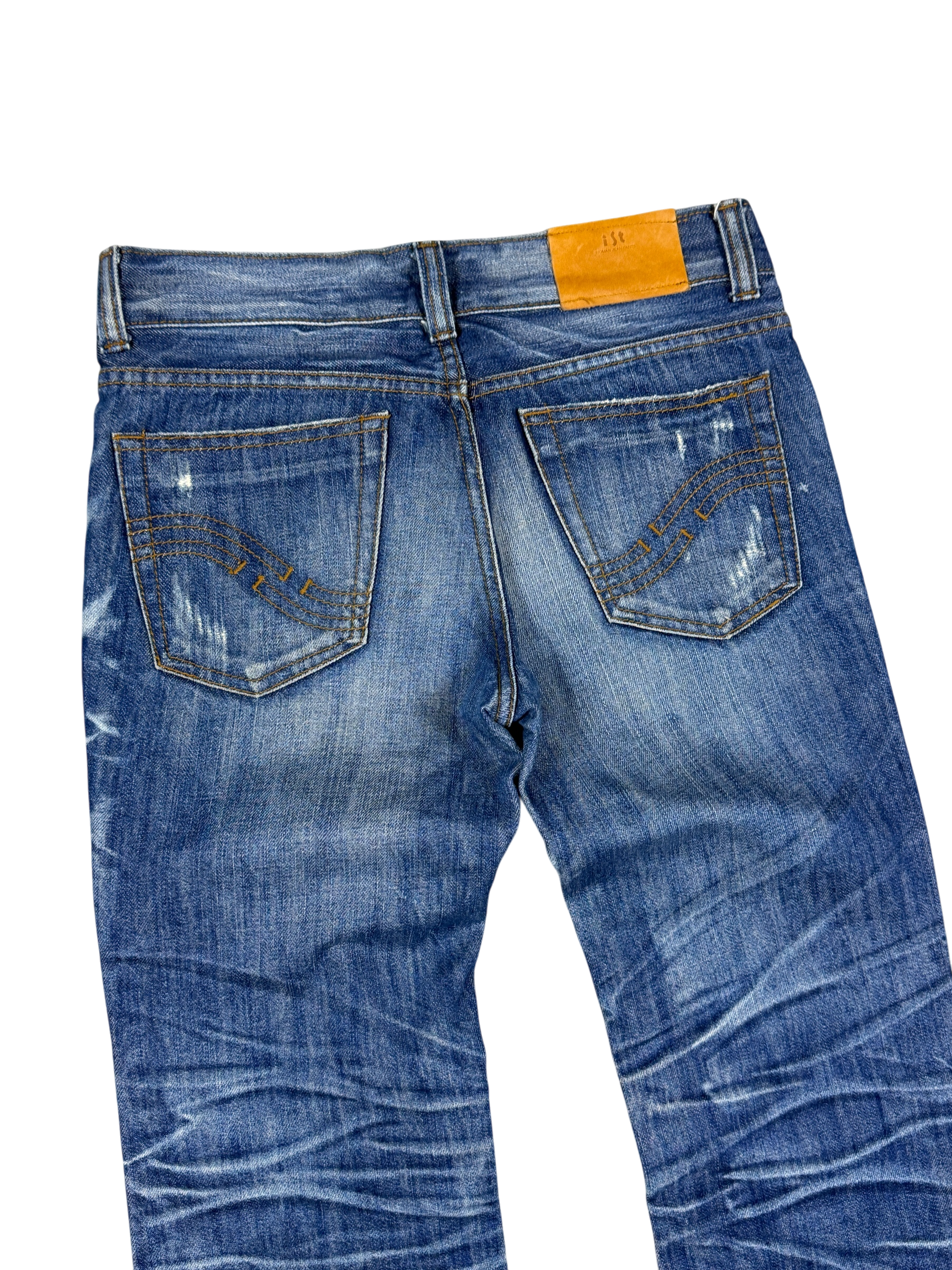 Crazy Washed Straight Jeans (XS)