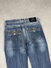 Versace Big Logo washed Bootcut Jeans (XS)