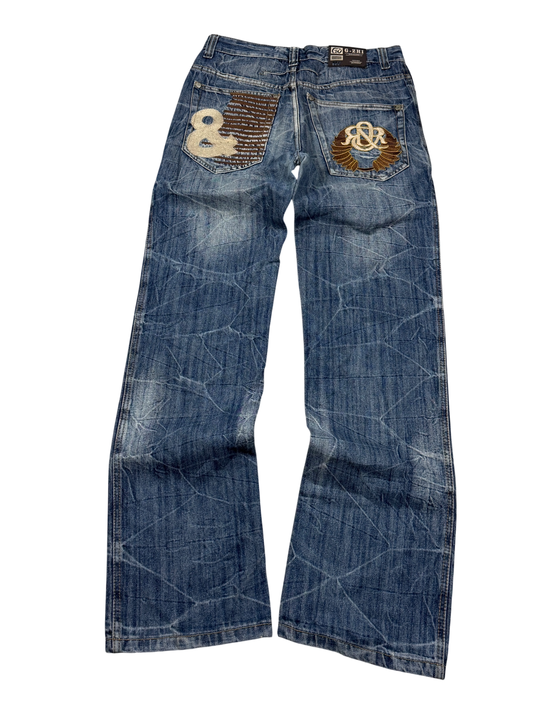 Ultra washed Bootcut Big Logo Jeans (M)