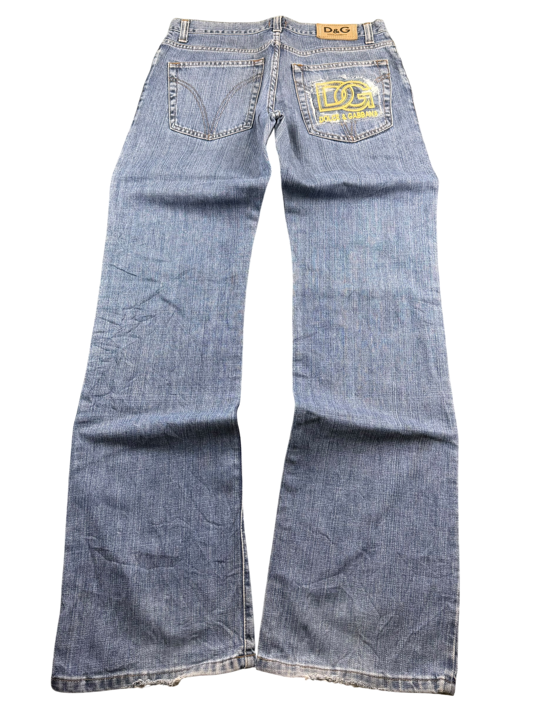 Dolce Gabbana Bootcut Big Logo Jeans  (S)