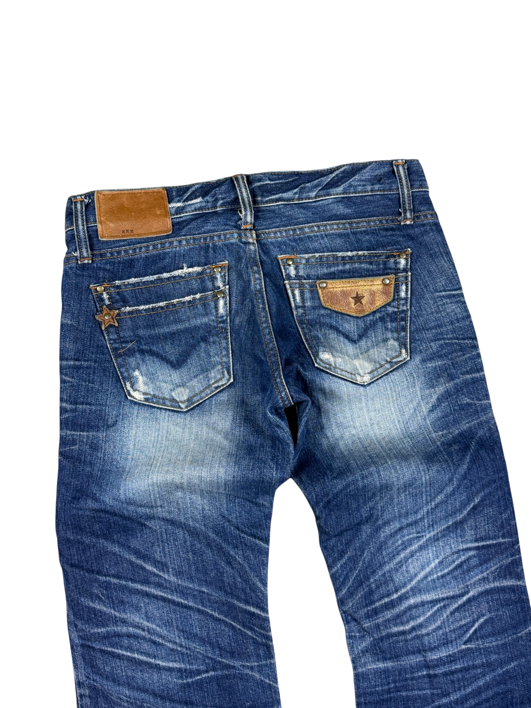 Crazy washed Straight Jeans (XS)