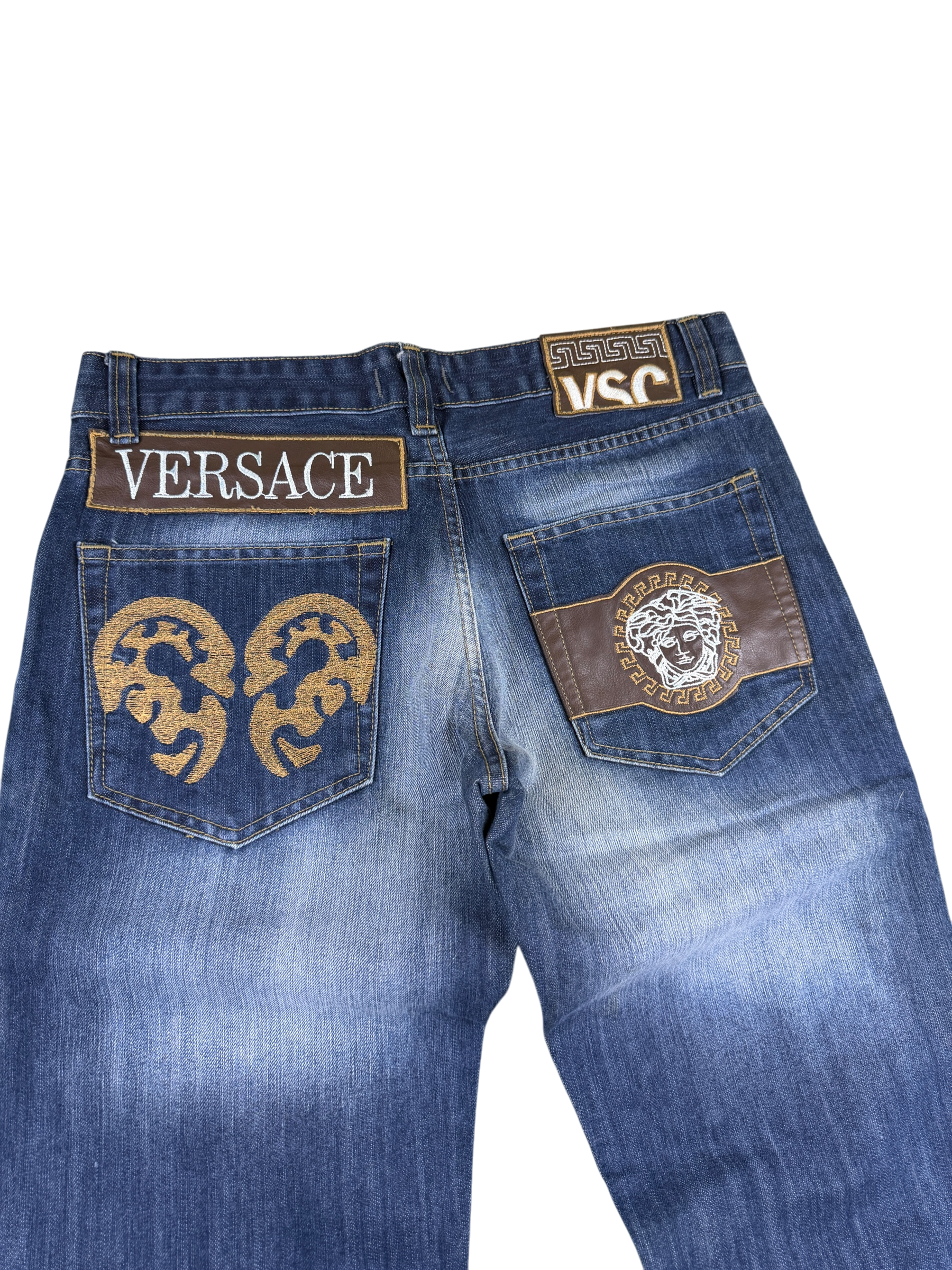 Versace vintage Big Logo Bootcut Jeans (M)