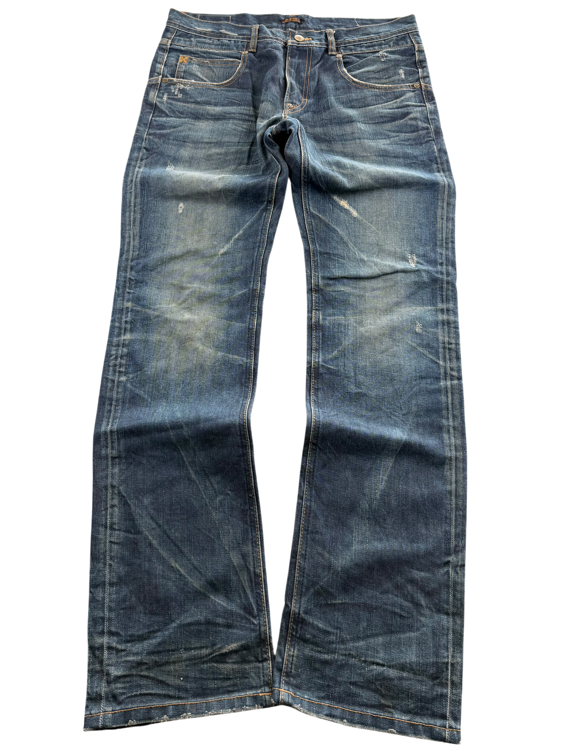 Washed Vintage Straight Jeans (M-L)
