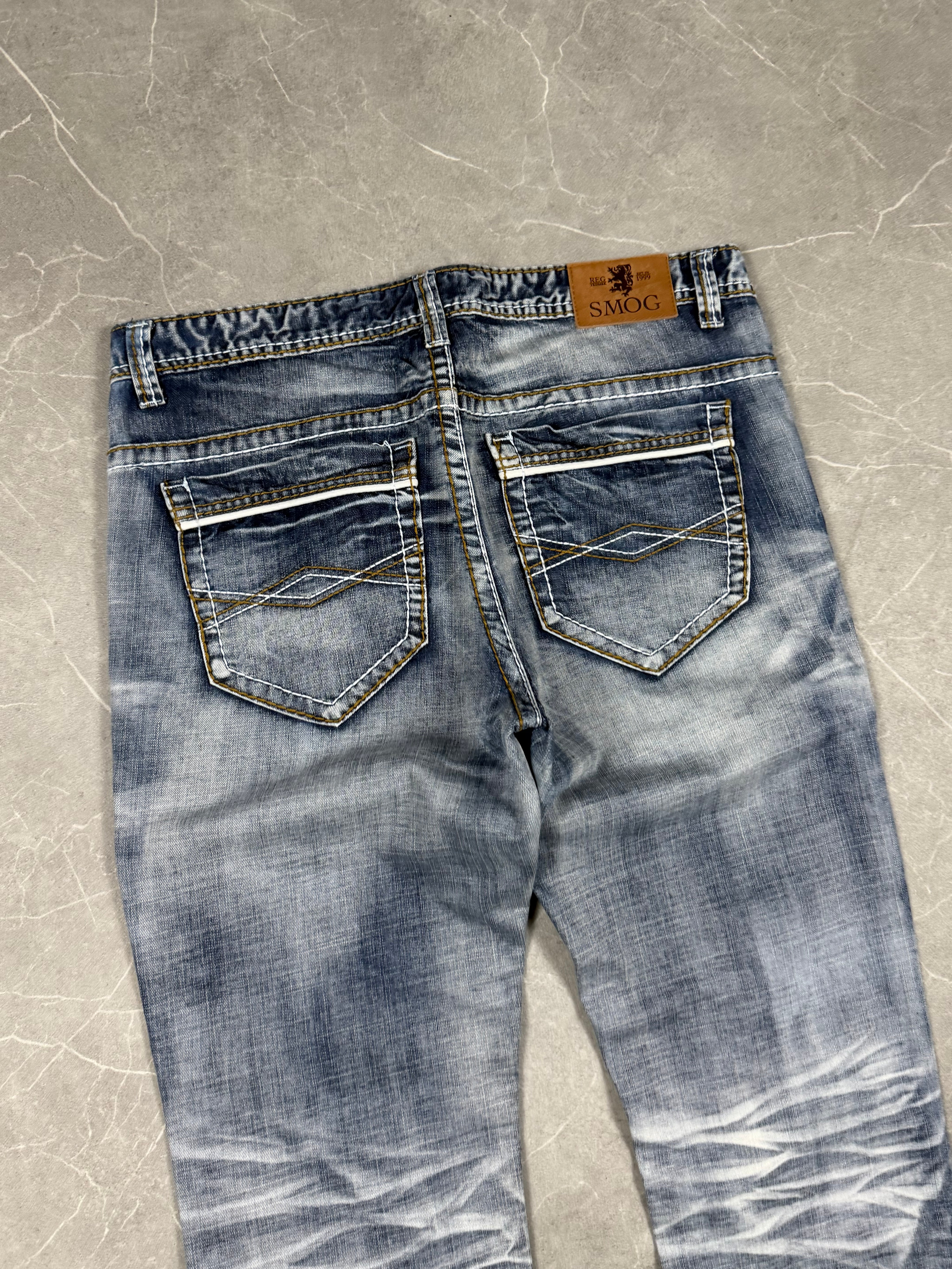 Vintage Washed Straight Jeans (XL)