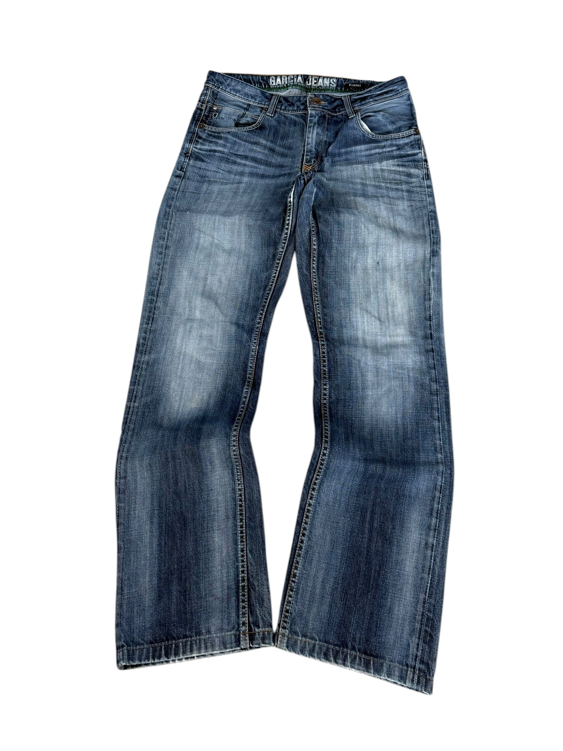 Vintage Washed Straight Jeans (XS-S)