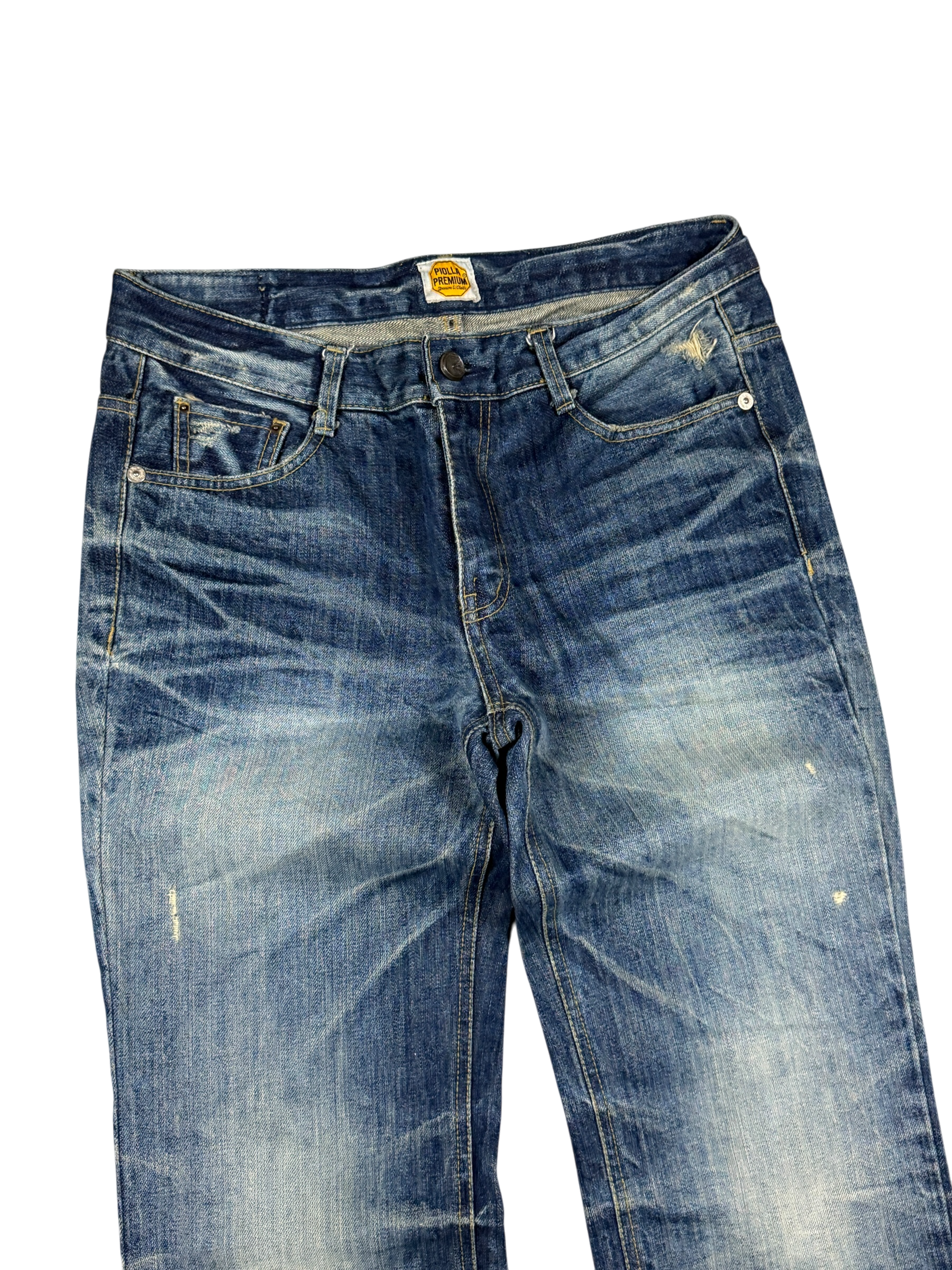 Crazy hard washed Straight Jeans (S)