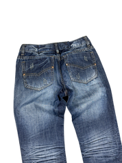 Crazy washed straight leg jeans (XXS)