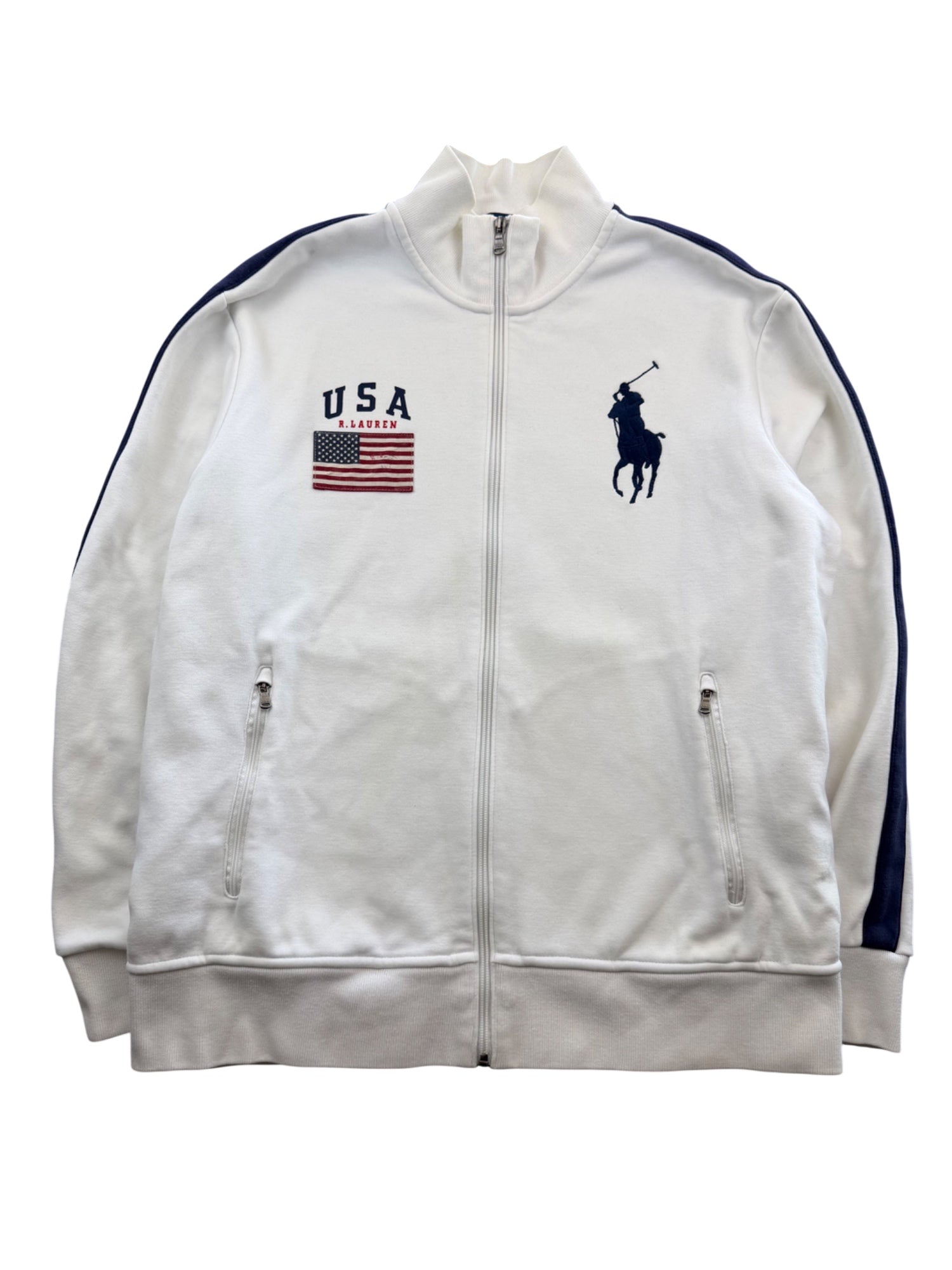 Ralph Lauren Big Pony USA Flag Zip Jacke (L)