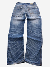Vintage Washed Straight-Fit Jeans (XS)