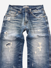 Vintage Washed Straight-Fit Jeans (XS)