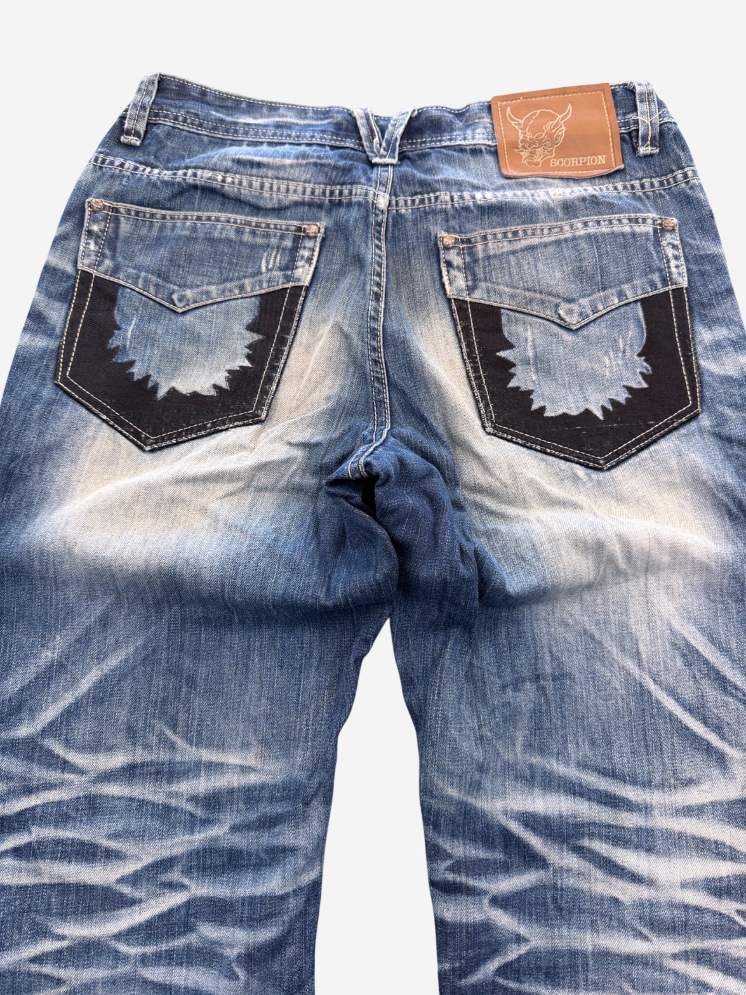 Scorpion Crazy Washed Bootcut Jeans (S)