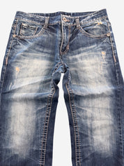 Vintage Washed Straight-Fit Jeans (XS-S)