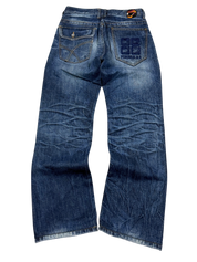 Crazy Washed Straight Jeans (S)