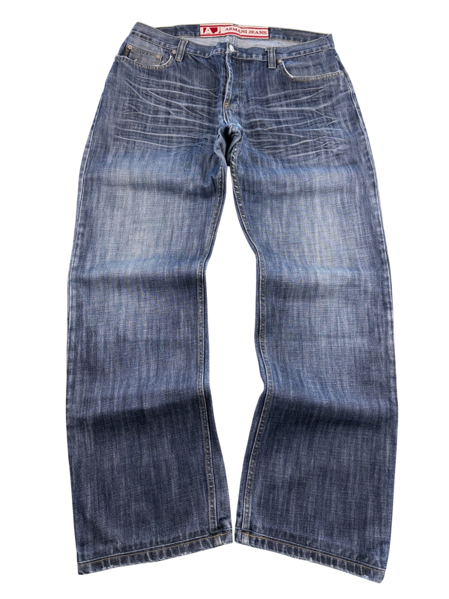 Armani Crazy Washed Baggy Jeans (L)