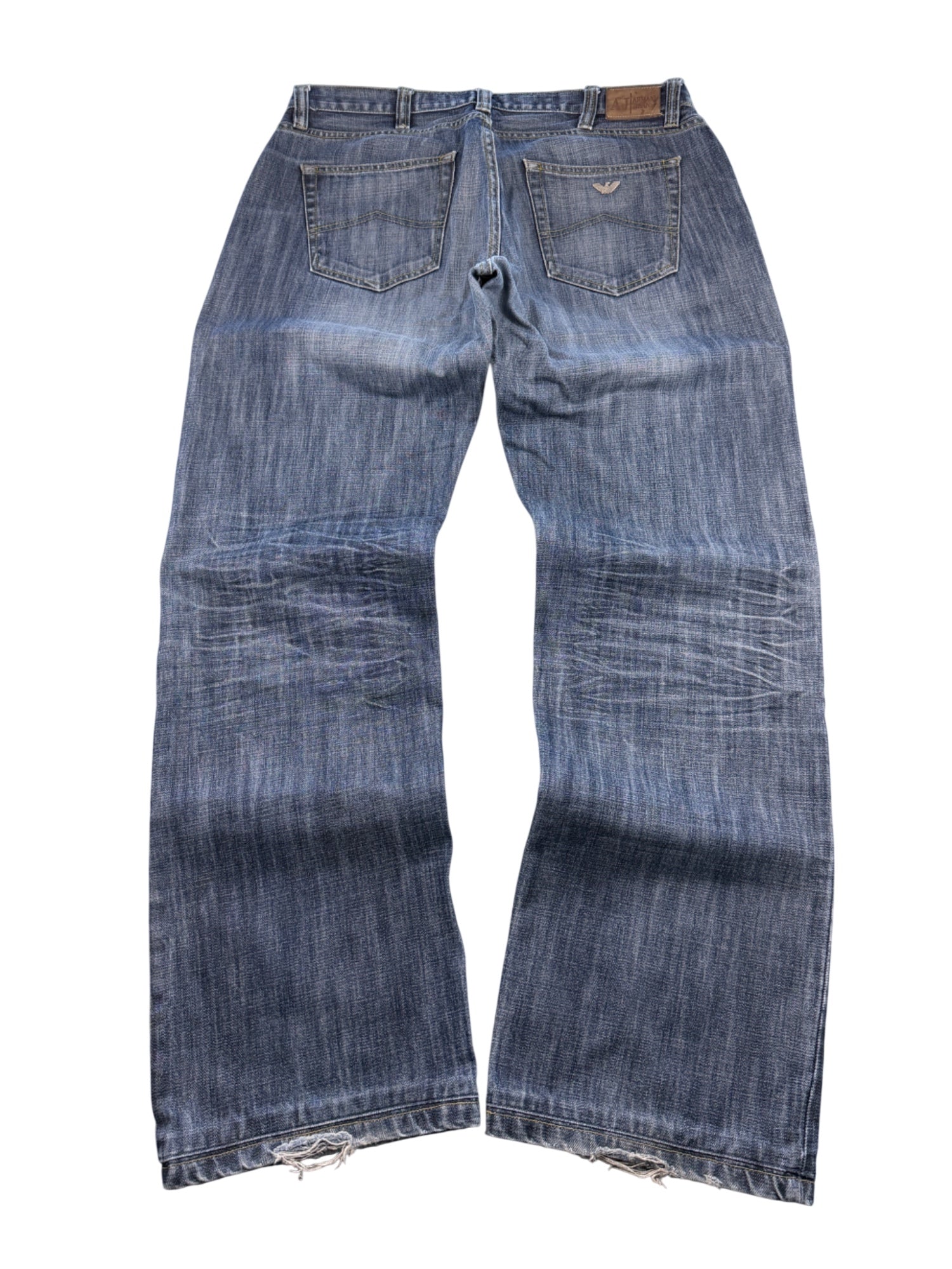 Armani Crazy Washed Baggy Jeans (L)