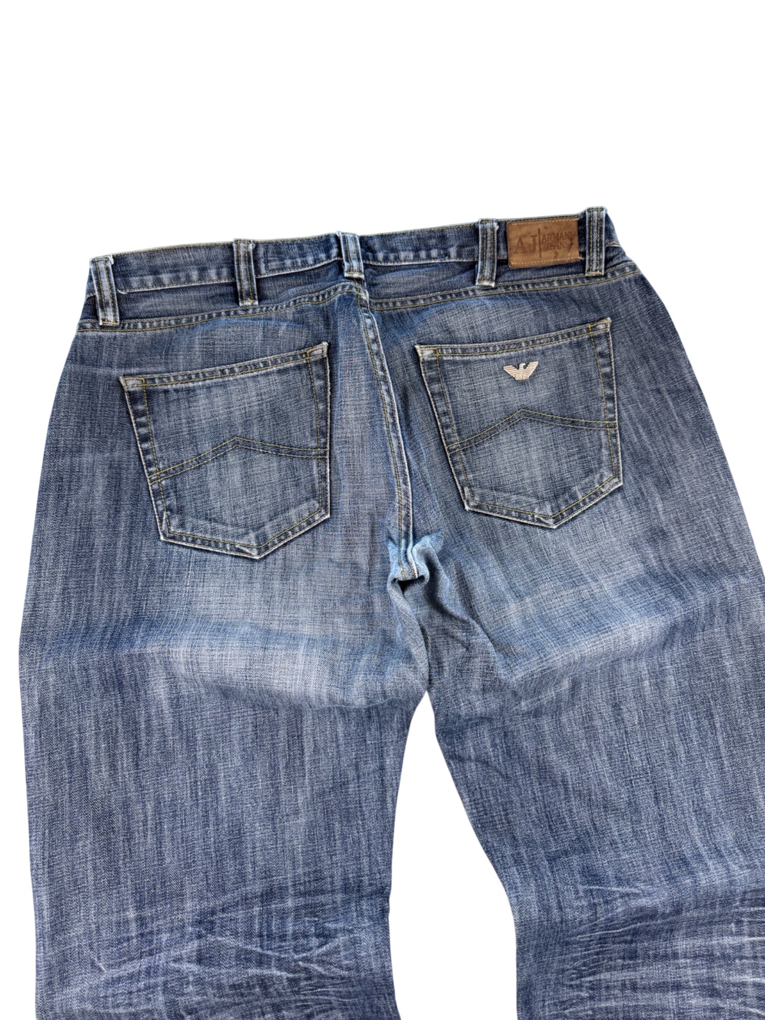 Armani Crazy Washed Baggy Jeans (L)
