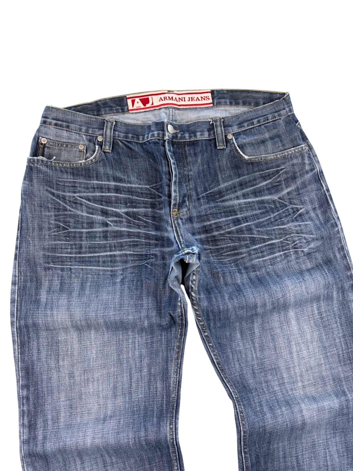Armani Crazy Washed Baggy Jeans (L)