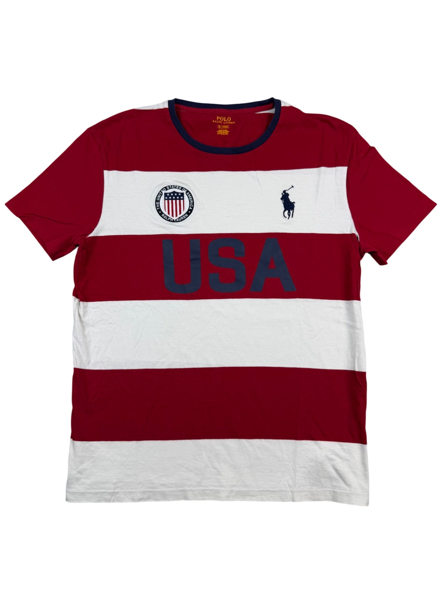 Ralph Lauren USA Striped T-Shirt (M)