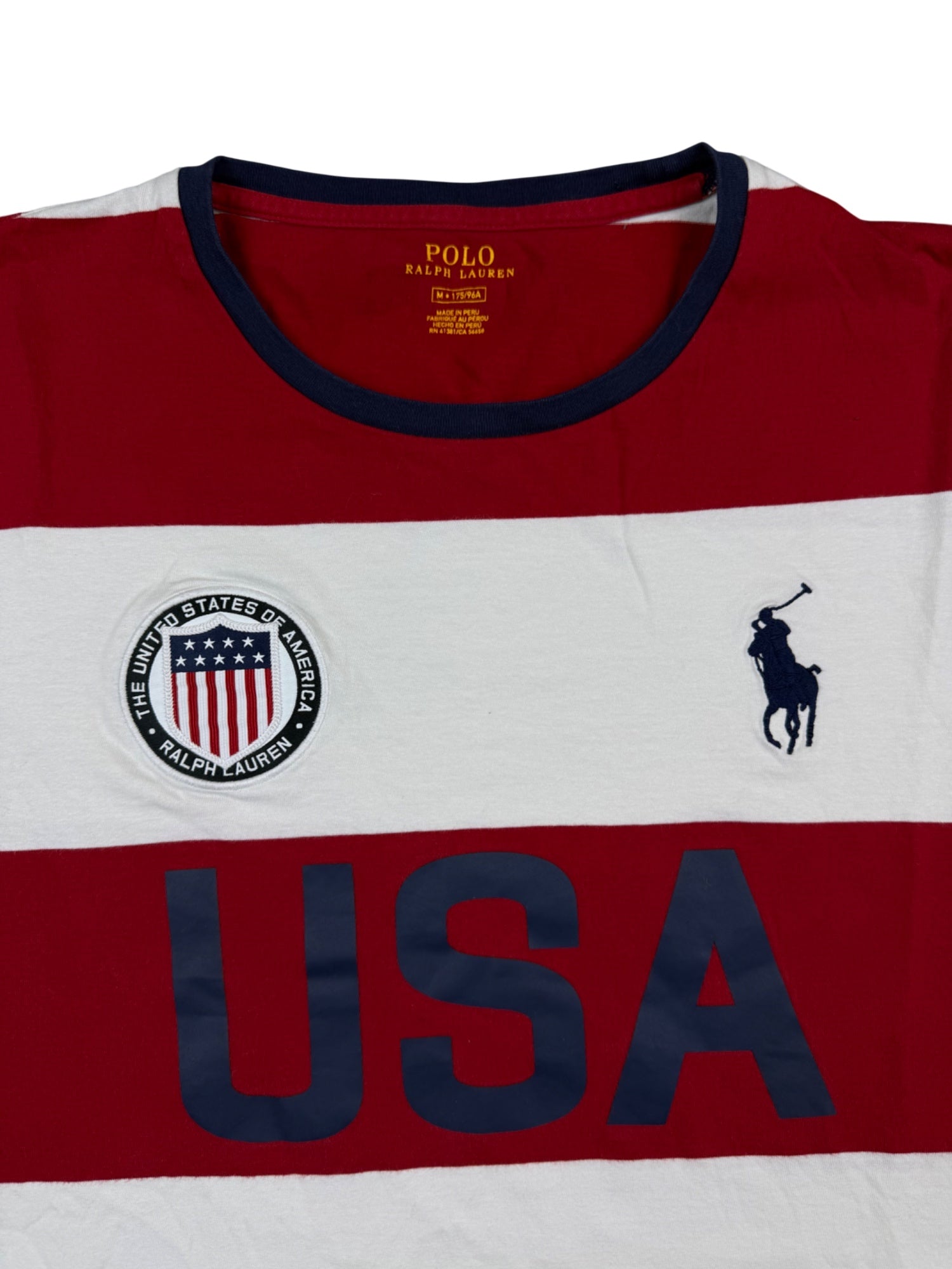 Ralph Lauren USA Striped T-Shirt (M)
