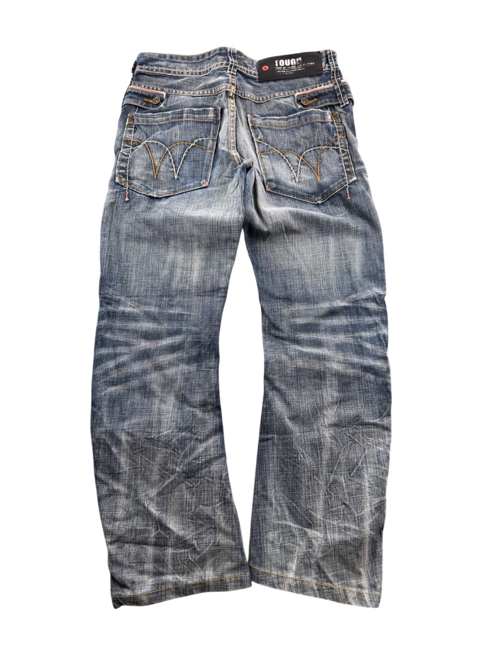 Tough Washed Straightfit Jeans (XS)