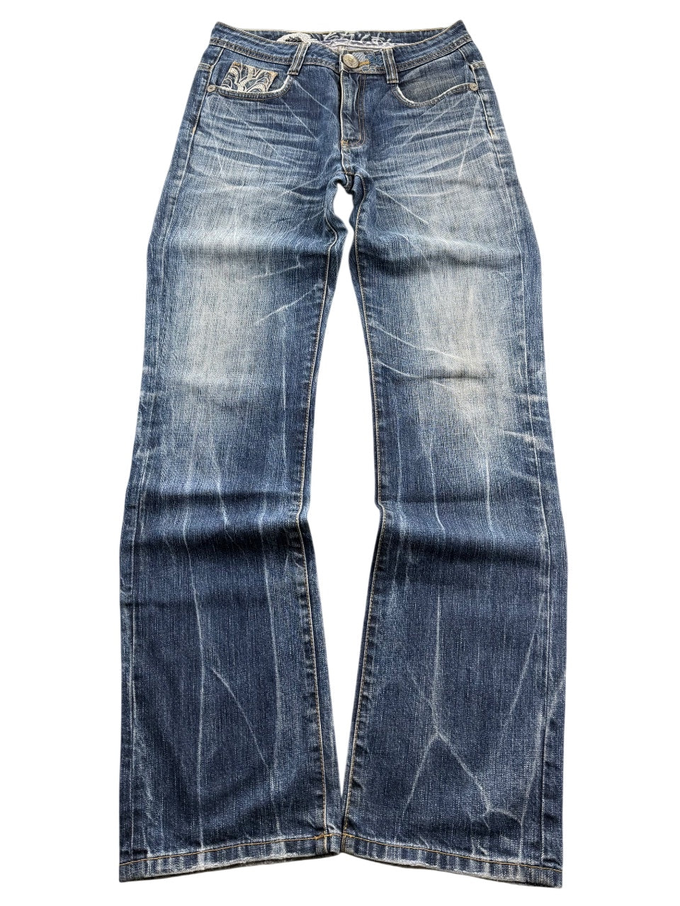 Big Train Big Logo Crazy Washed Straightfit Jeans (XS-S)