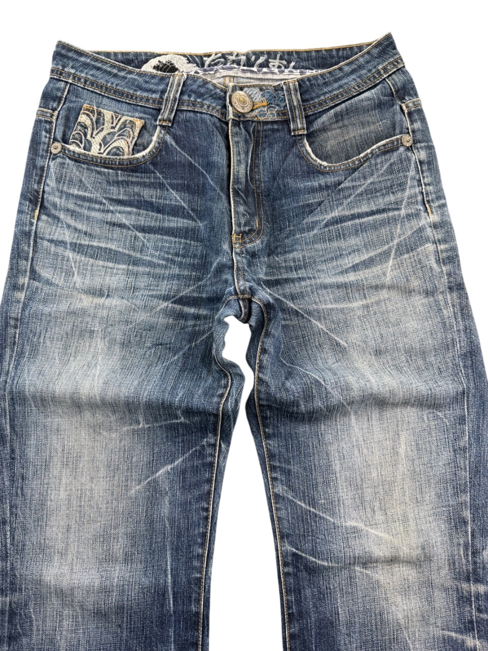 Big Train Big Logo Crazy Washed Straightfit Jeans (XS-S)