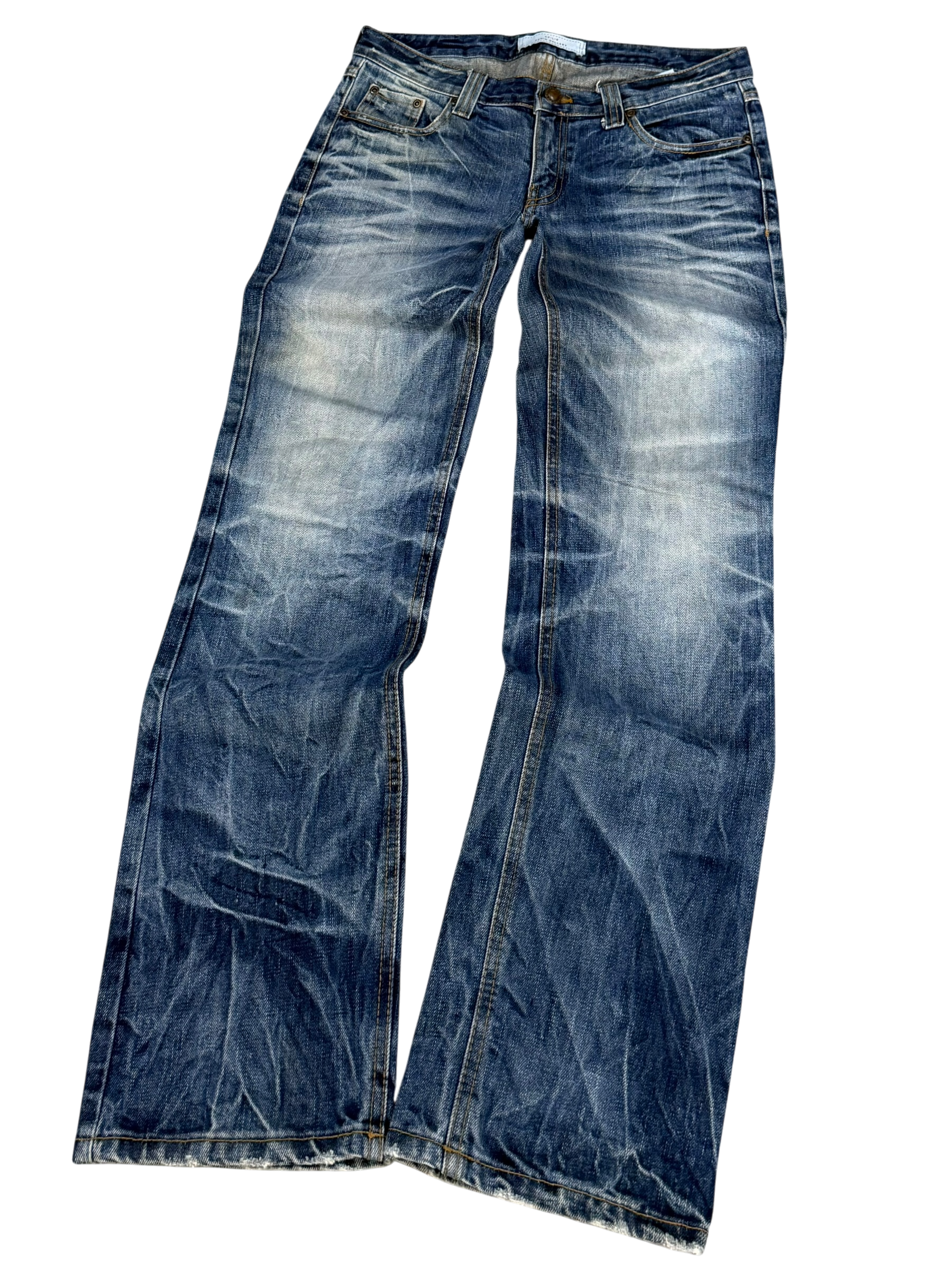 Ultra Washed Straight Jeans (XS-S)
