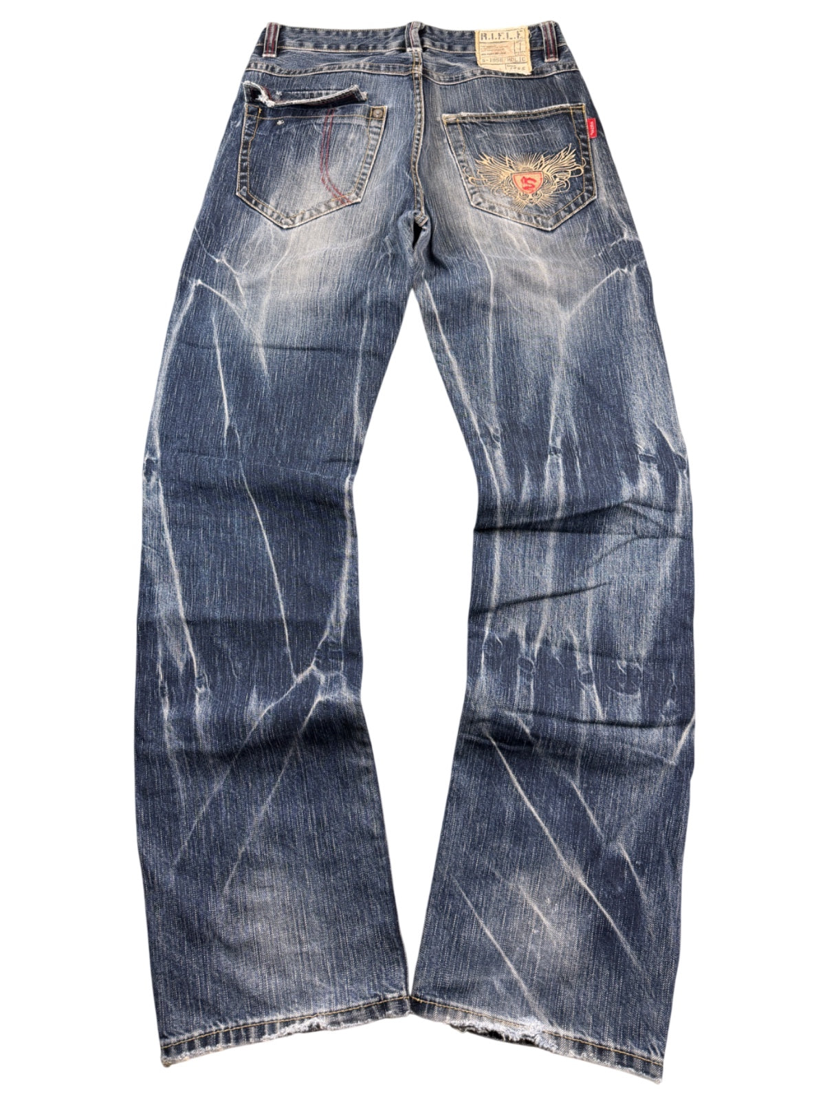 Rifle Washed Straightfit Jeans (S)