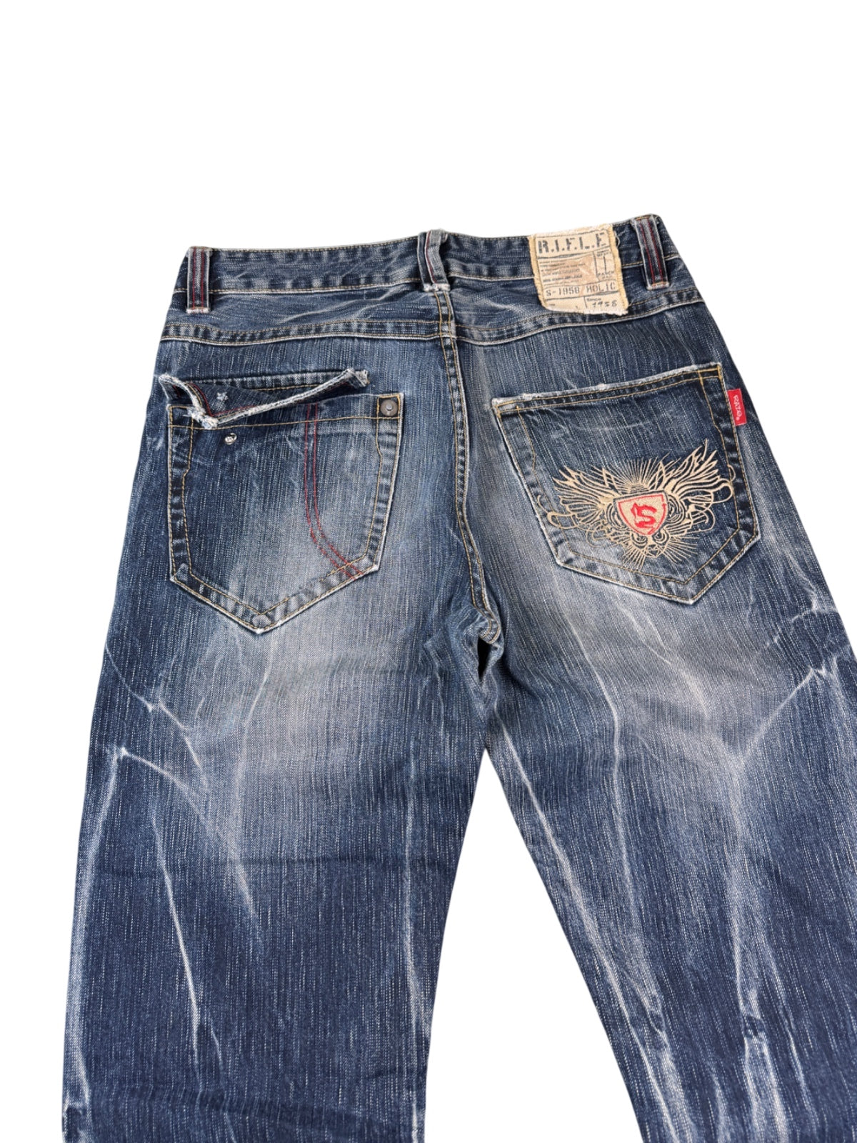 Rifle Washed Straightfit Jeans (S)
