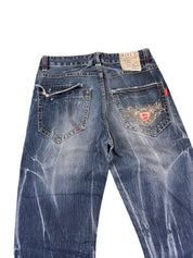 Rifle Washed Straightfit Jeans (S)