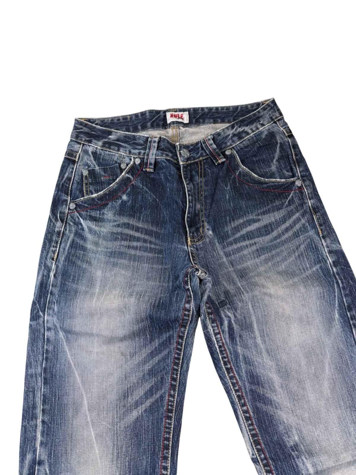 Rifle Washed Straightfit Jeans (S)