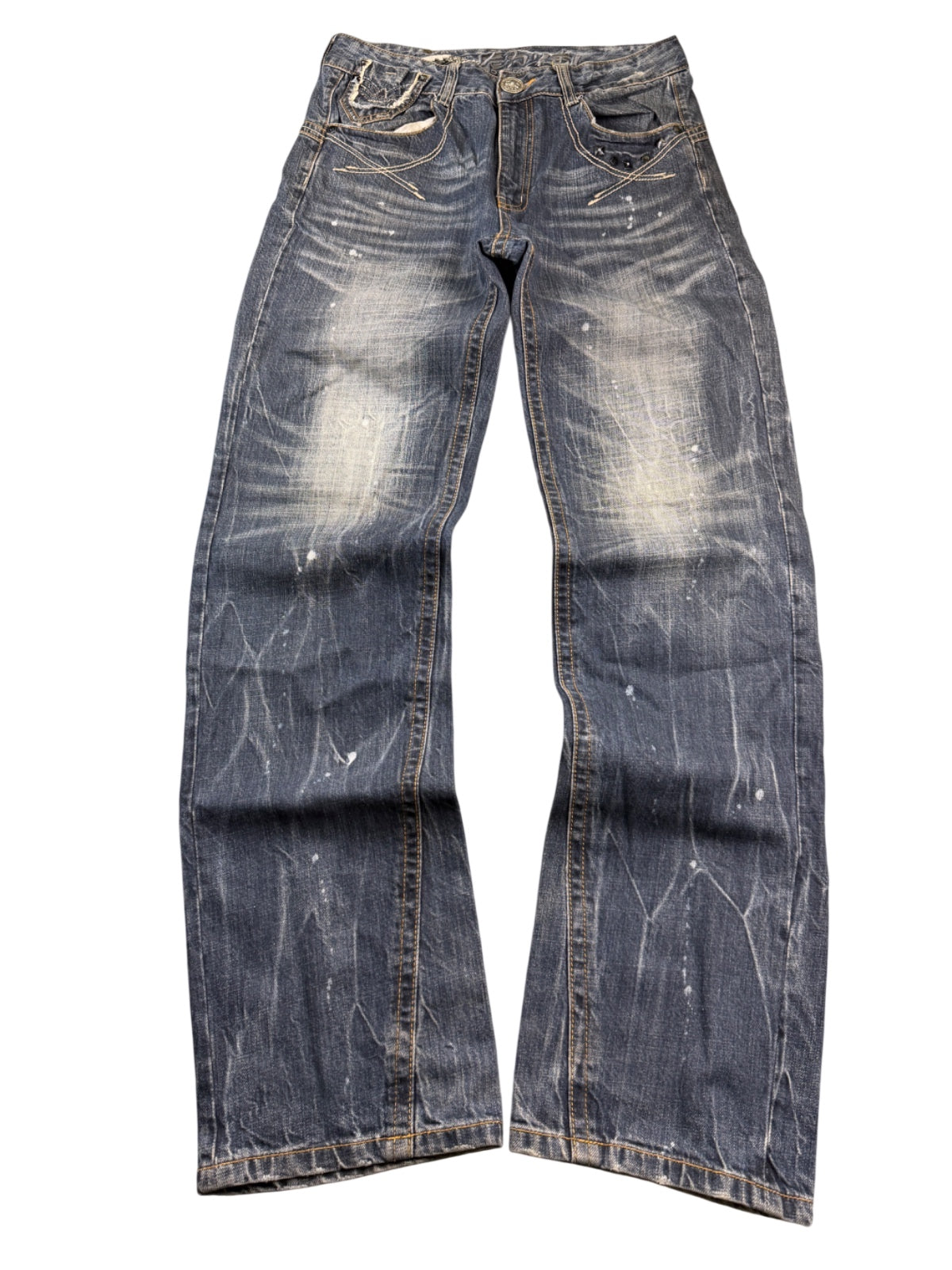 Vintage Washed Straightfit Jeans (S-M)