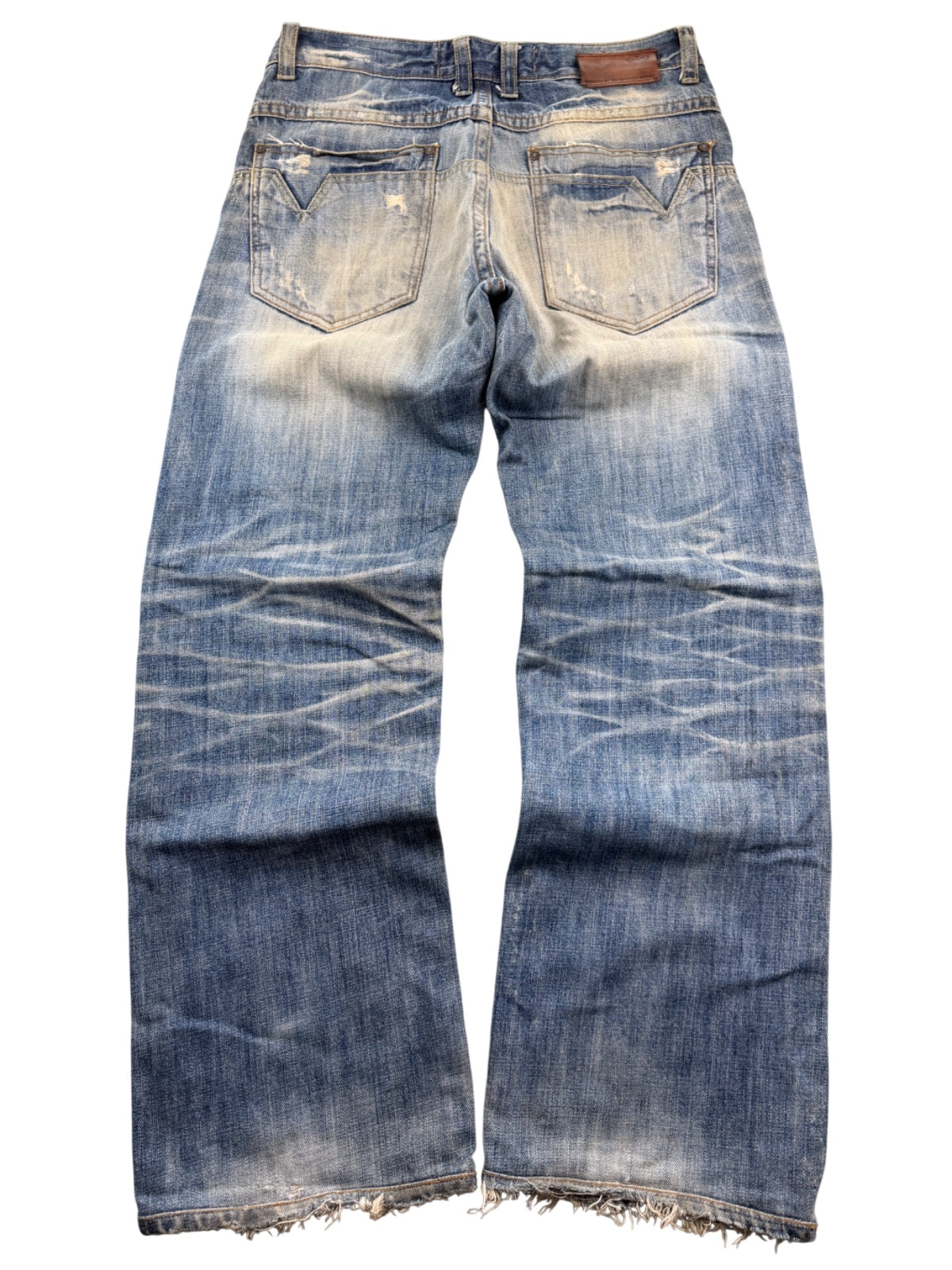 Vintage Washed Bootcut Jeans (S)